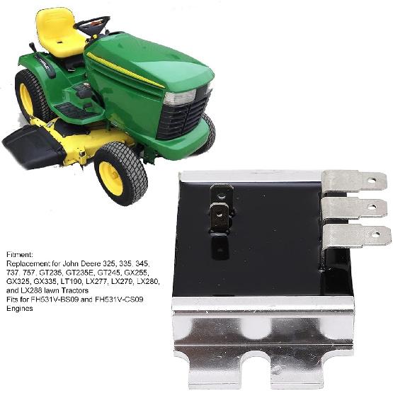 Voltage Regulator Voltage Regulator Aluminium 12V Voltage Regulator 21066‑7012 Lawn Tractors Rectifier Replacement for 325 335 345 737 757 Gt235