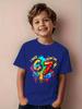 Funny Six Seven 67 Meme T-Shirt for Kids 7 Years Old Birthday Party Gifts Summer Short Sleeve Tees Crew Neck Children's Clothing