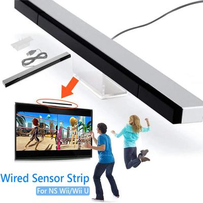 Kabelgebundene Infrarot-Strahl-Sensorleiste mit Verlängerungskabel Fernbedienung Bewegungssensor-Leiste Empfänger IR-Signalstrahl für Nintendo Wii Wii U Konsole