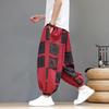 Pantaloni Stampati Stile Etnico Estivi Sottili Coulisse Pantaloni a Lanterna Cinesi Taglie Forti Gamba Larga Pantaloni Harem Bassi Casual Larghi