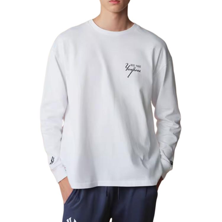 New Era FW25 MLB New York Yankees Rebellious Academy Series Comfortable Versatile Loose Fit Crew Neck Long Sleeve T-Shirt Unisex Tops 14726662