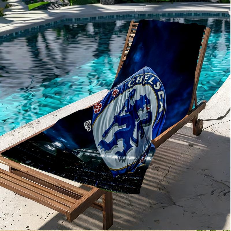 Football club.C Print Beach Towel, Versatile Lightweight Absorbent Beach Towel for Pool Surf Yoga Bathroom, Perfect Birthday Holiday Gift