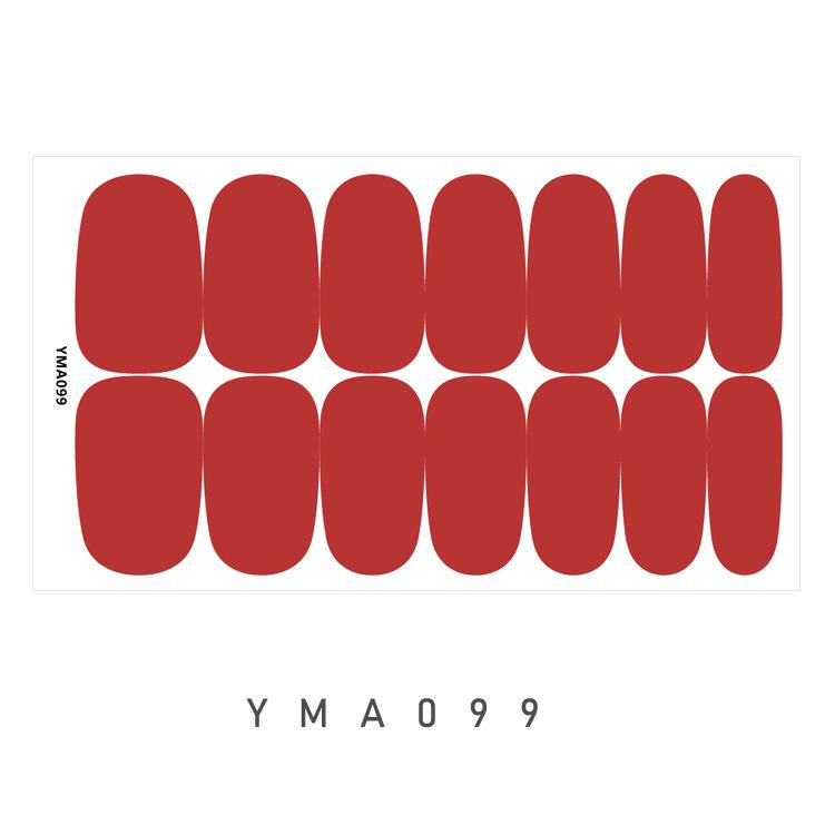 

Waterproof Solid Color Full Cover Nail Stickers - Simple Ins Style (YMA55-60, 95-102)