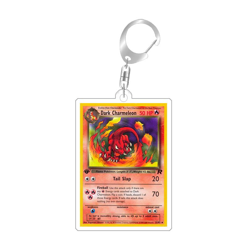 For Pokemon Elf Qikchu Dark Charmeleo Arcanine Beedrill Original Acrylic Selfmade Cartoon Anime Keychain Pendant Toy Gift 5cm