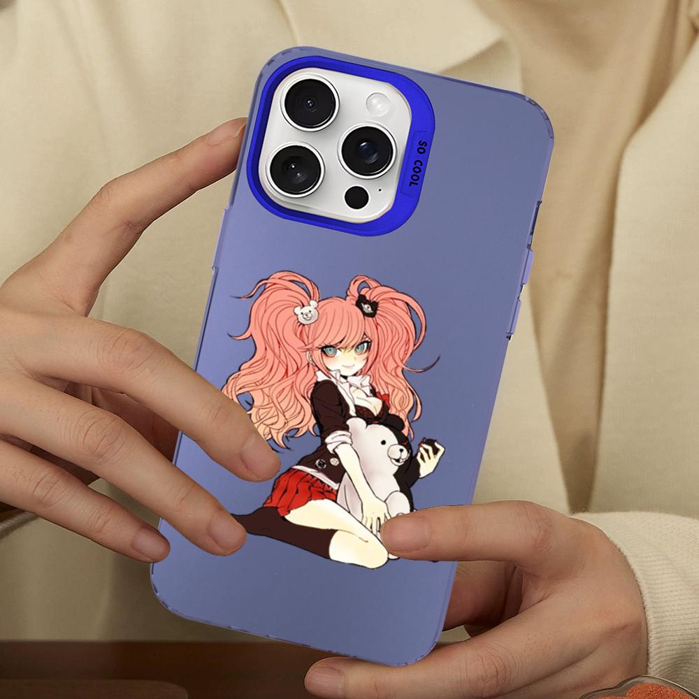 Danganronpa Junko Enoshima Monokuma Phone Case For IPhone 16 15 14 13 12 11 Pro Max X XR XSMAX Plus Matte Shockproof Back Cover