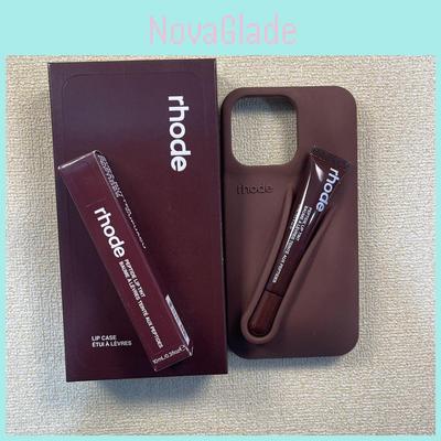 Rhode Lip Gloss Silicone Phone Case Set For Iphone16 With Shockproof And Stand Function