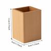 Simple Hickory Wood Pen Holder Desktop Storage Makeup Brush Organizer  Office/School Supplies