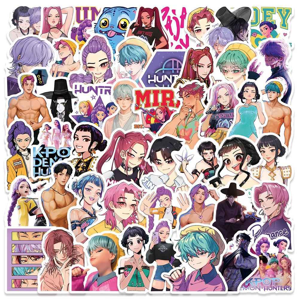 Kawaii Anime Kpop Naklejki Łowca Demonów Kreskówkowe Naklejki Pieczętujące Wodoodporne DIY Scrapbooking Artykuły Papiernicze Słodkie Naklejki Prezenty