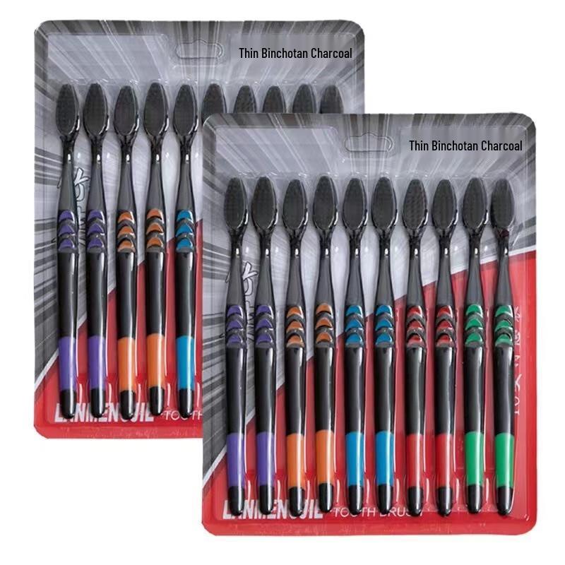 Fumaide Ultra-Soft Bamboo Charcoal Toothbrush Set