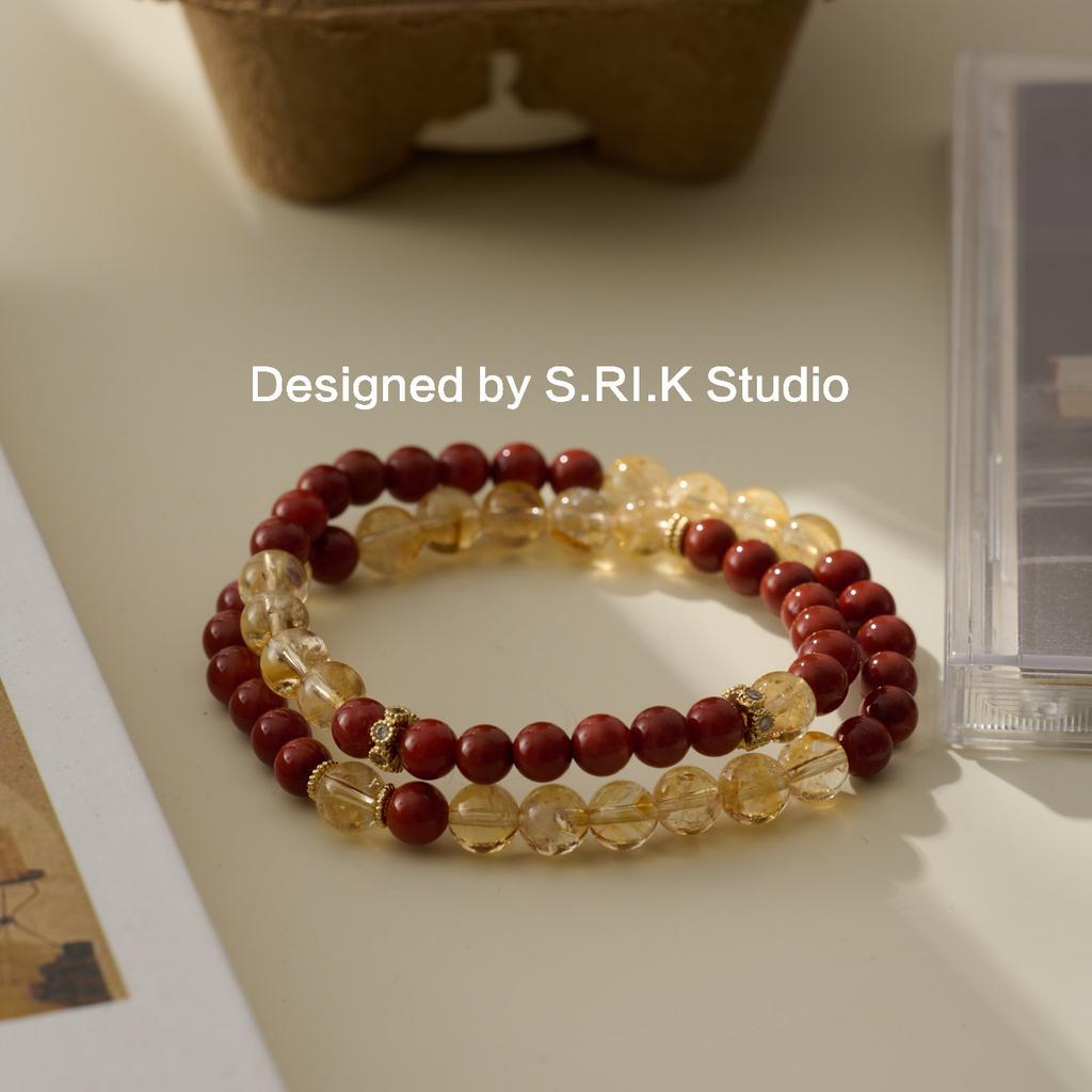 Beginner's bracelet2.0Artistic and Fresh Citrine Natural Stone Bracelet Versatile Zen-Inspired Bead Bracelet