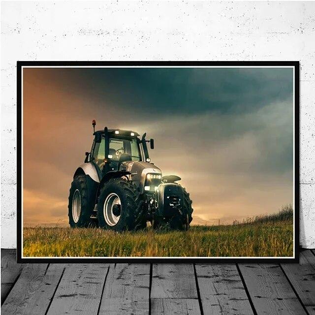 Film modern Tractor Farm Industry Pânză Pictură Poster Printmaking Wall Art Picture for Living Room Decoration Cuadros