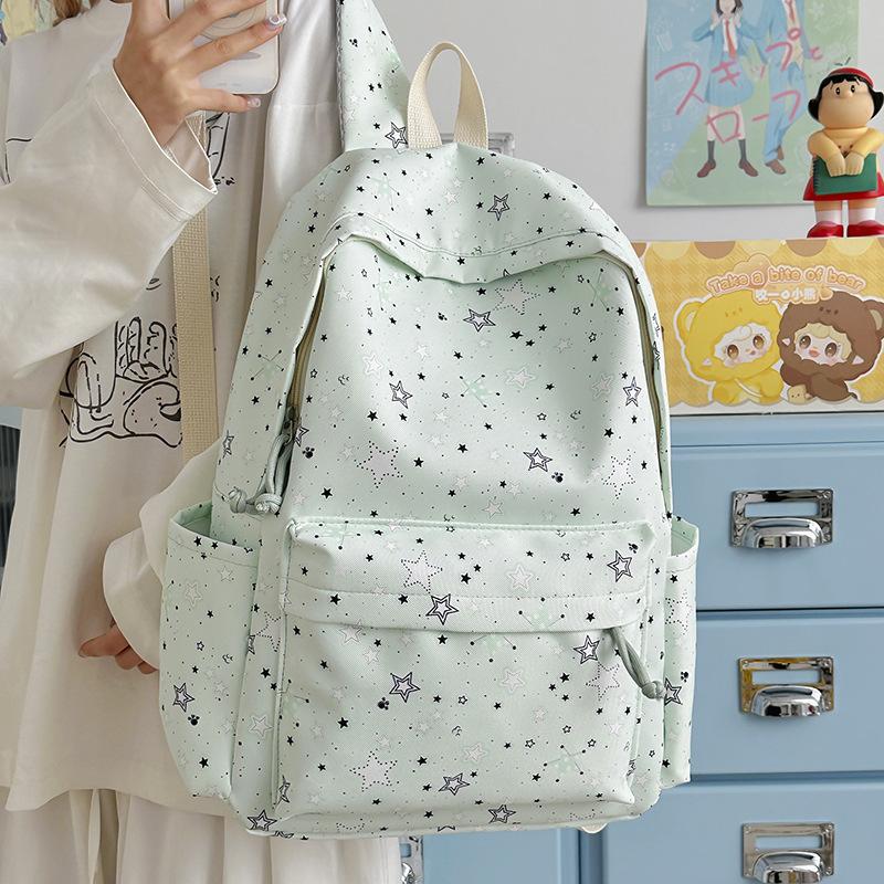 Schoolbag New Elementary School Backpack Large Capacity Cute Student School Bag Lightweight Trend Fashion Star Casual Backpack