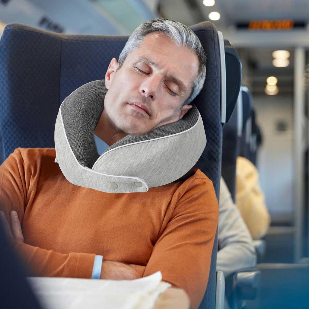 Zerlegen und Waschen Kissen Memory-Reisekissen Langsames Rückstellkissen U-förmiges Kissen Flugzeug-Nackenschutz