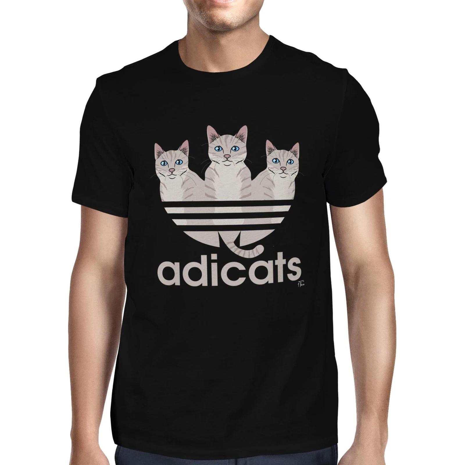 1Tee Mens ADICATS Spoof Cats T-Shirt XXL