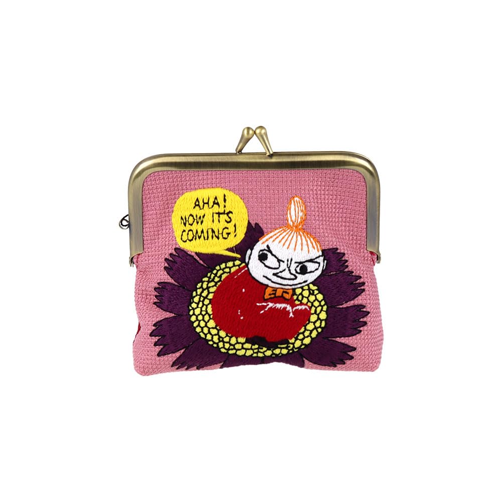 Stationery Little My Moomin Goods Mini Pouch with Clasp Closure and Tatami Little My S2337630 Sun-Star Embroidery,