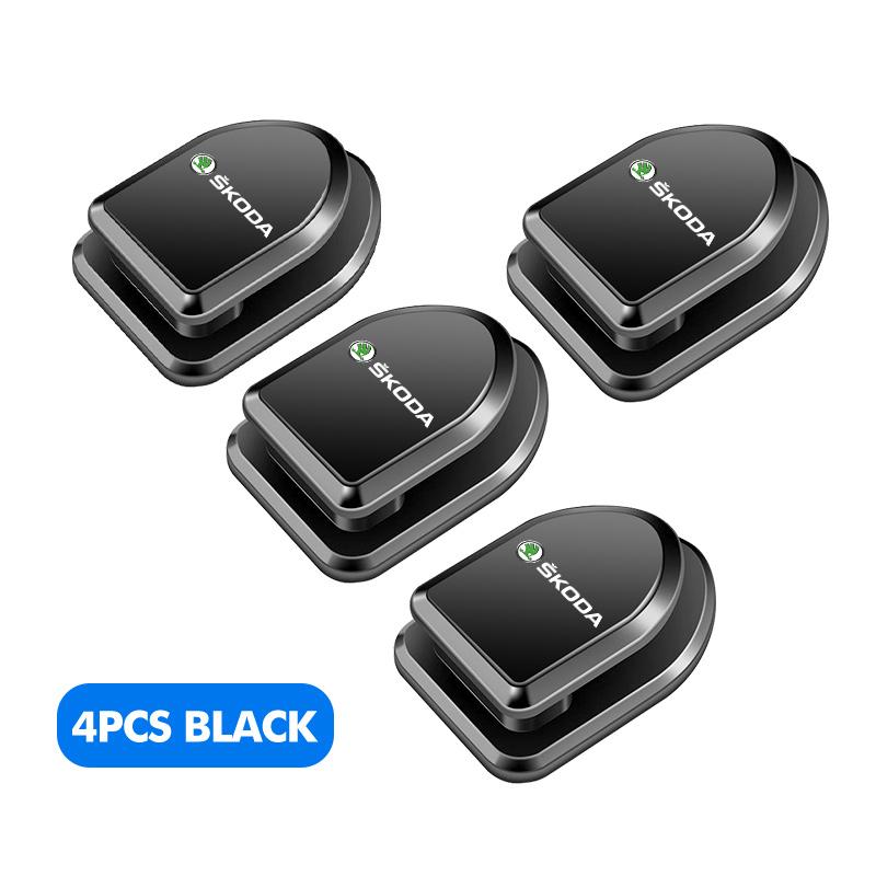 FFRP2 For Skoda Car Hook Organizer Storage Hanger USB Cable Headphone Key Storage Adhesive Hooks Fabia Kamiq Superb Scala Enyaq-iV MK3