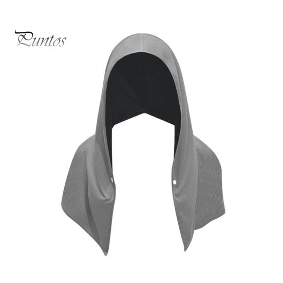 

Быстросохнущее охлаждающее полотенце с капюшоном, однотонное, с защитой от ультрафиолета, дышащее, впитывающее пот, спортивное полотенце с капюшоном для бега светло-серый