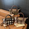 Women's Plaid Crossbody Mini Handbag - Niche Autumn/Winter Design