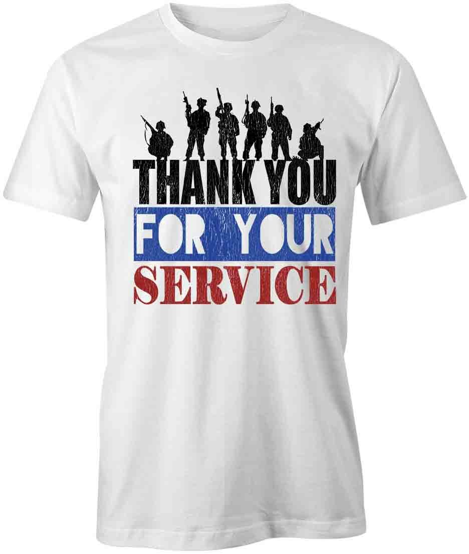 THANK YOU 4 SERVICE TShirt Tee Short-Sleeved Cotton CLOTHING MILITARY S1WCA232 L