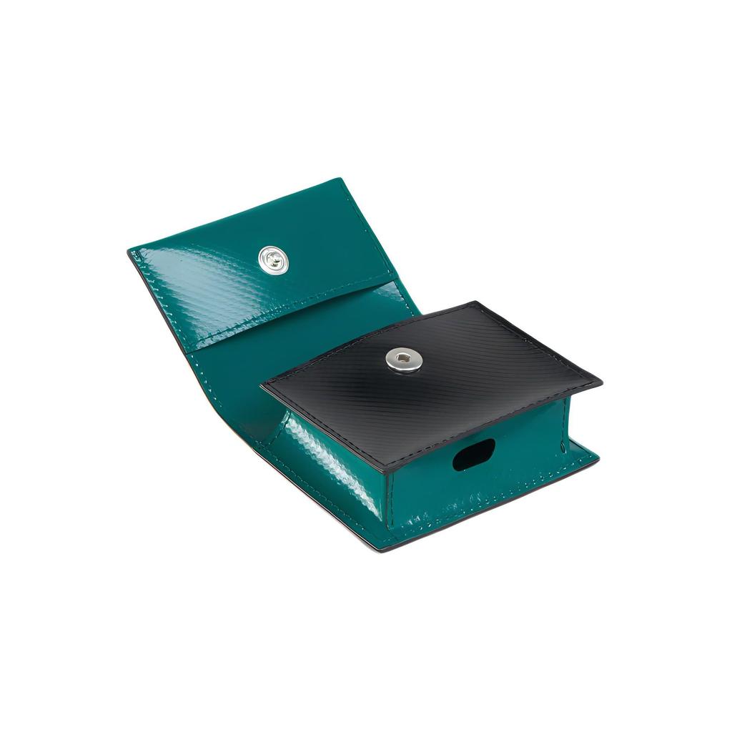 Marni Letter Logo Spring Hook Polyester Wallet Protection Case Headphone Bag Men Accessories Green Black AUMI0002A0P3572ZO445
