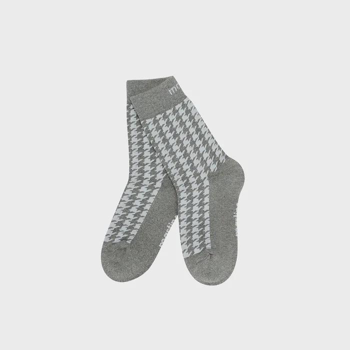 Jacquard Check Socks_GRAY