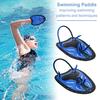 1 Pair Swimming Hand Paddle with Adjustable Silicone Strap Holes Professional Kids Adults Beginner Freestyle Training Aid Fins Lap Swimming