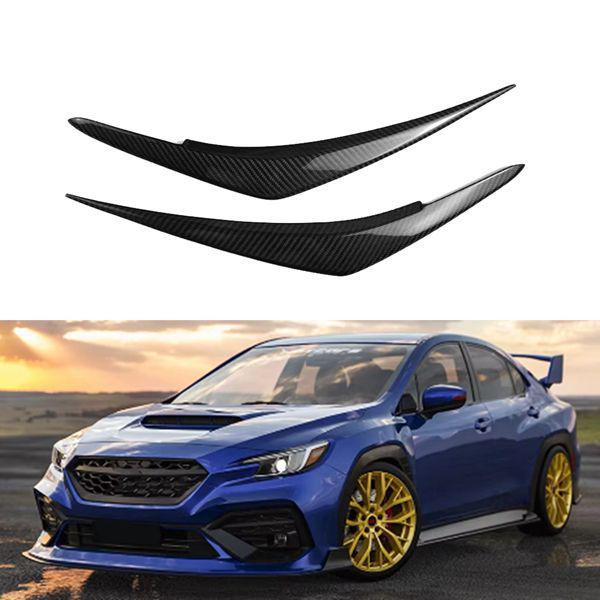 1 Pair Carbon Fiber Headlight Eyebrow Stickers for 22-25 Subaru Impreza WRX STI