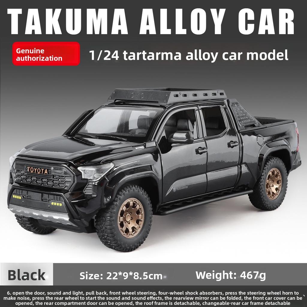 1/24 1:32  TACOMA Tundra Alloy Car Model Toy Diecast Metal Sound Light Pull Back Off-Road Pickup Vehicles Models Kids Gifts