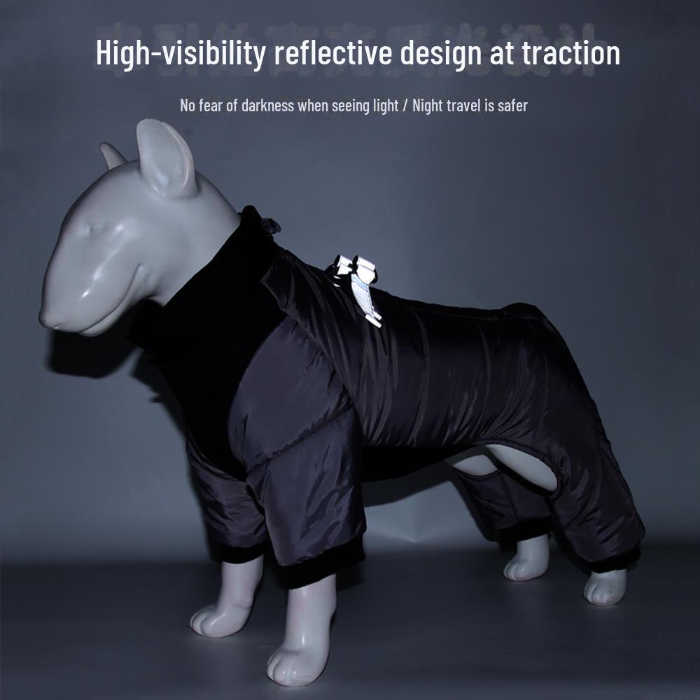 Waterproof Winter Warm Dog Coat - Thick Cotton Four-Legged Jacket