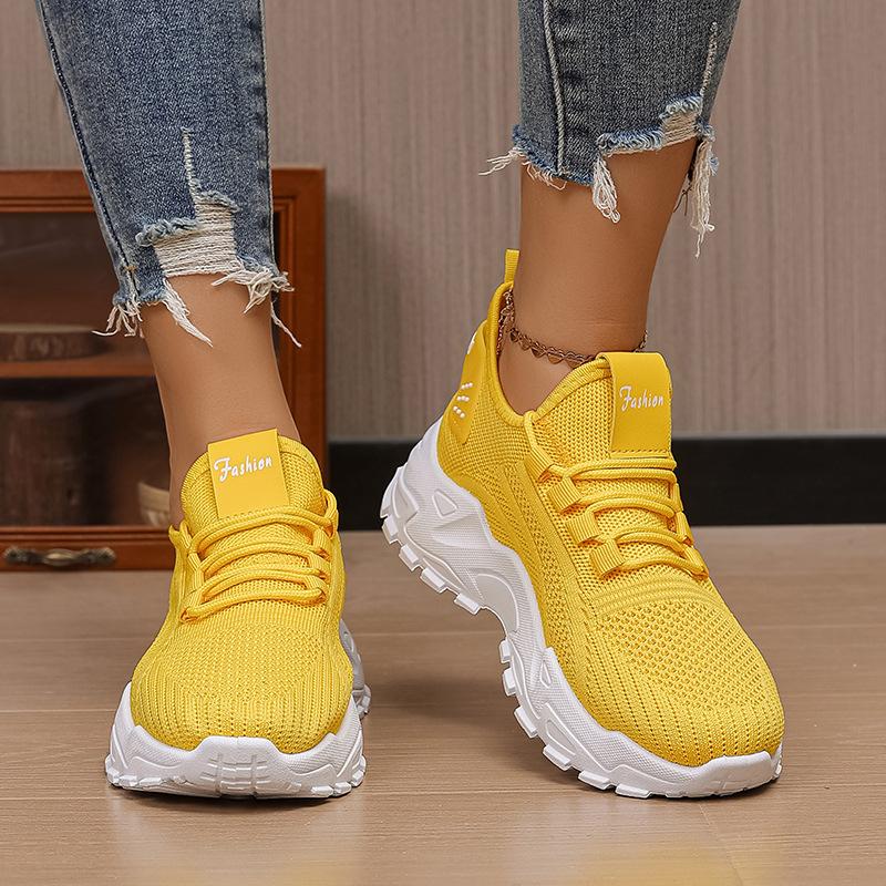 Large size dad shoes fly-woven mesh shoes women's new four-season women's shoes versatile thin breathable sneakers casual