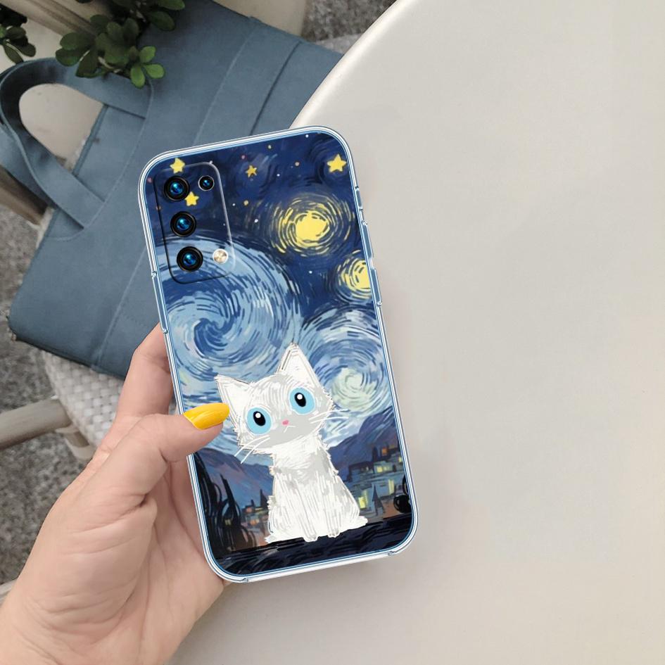 MY5 Cat Kitten Meow Soft Shell Transparent Phone Case for Samsung Galaxy A04 A04S A14 A23 A34 A54 M23 M33 M52 M53