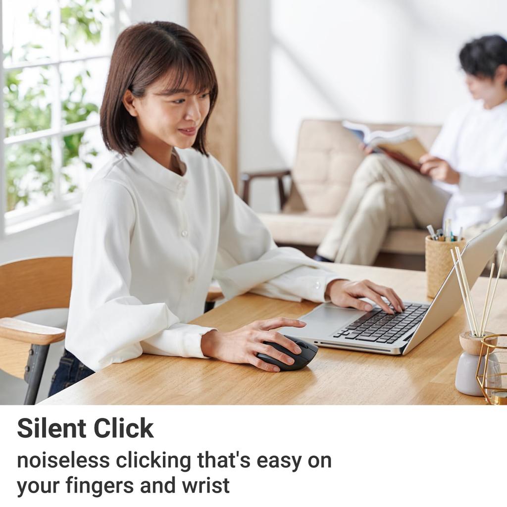 ELECOM Mus Trådløs Mus SHELLPHA Bluetooth Stille Antibakteriell 5 Knapper Vippehjul Svart + M-SH30BBSKBK
