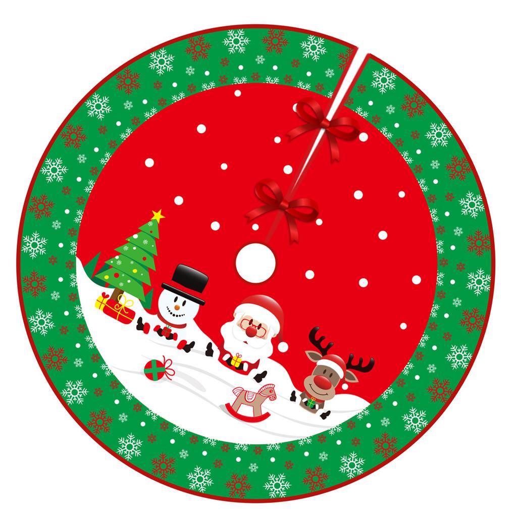 Christmas Tree Skirt Christmas Tree Mat Base Covers 90cm/35Inch for Home Decoration Winter Holiday Party Centerpieces