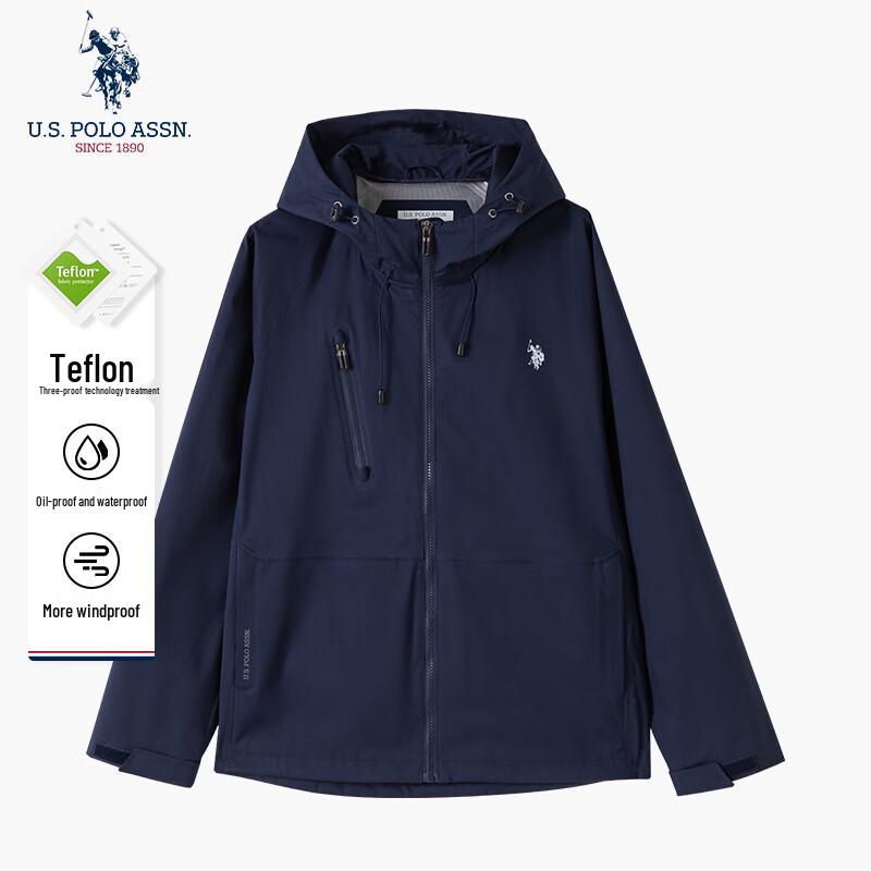 

U.S. POLO ASSN. Men s Autumn Hooded Windproof Waterproof Outdoor Jacket 2XL