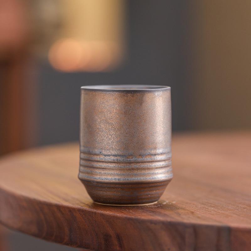 Retro Kiln-Changed Ceramic Coffee Cup American Latte Latte Flower Cup High Value Water Cup