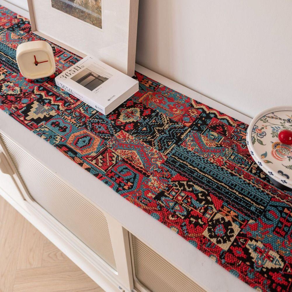 Cotton Table Runner Jacquard Tablecloth INS Table Cover  Table Decor