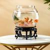 Transparent Small Fish Bowl Round Goldfish Tank Portable Viewing Tank  Home Decor