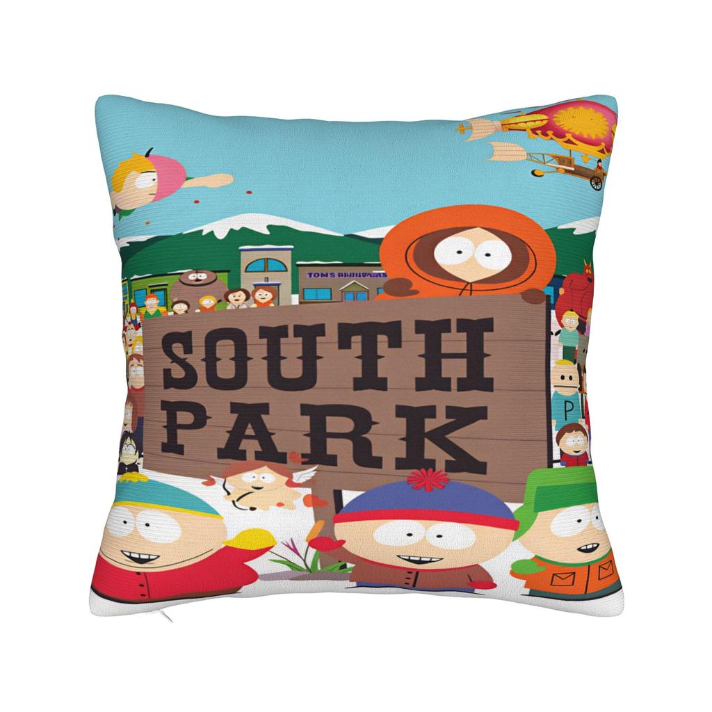 S-south Anime P-park Pillow Case Retro Trendy Pillow Cover Comfy Pillowcases For Living Room Chair