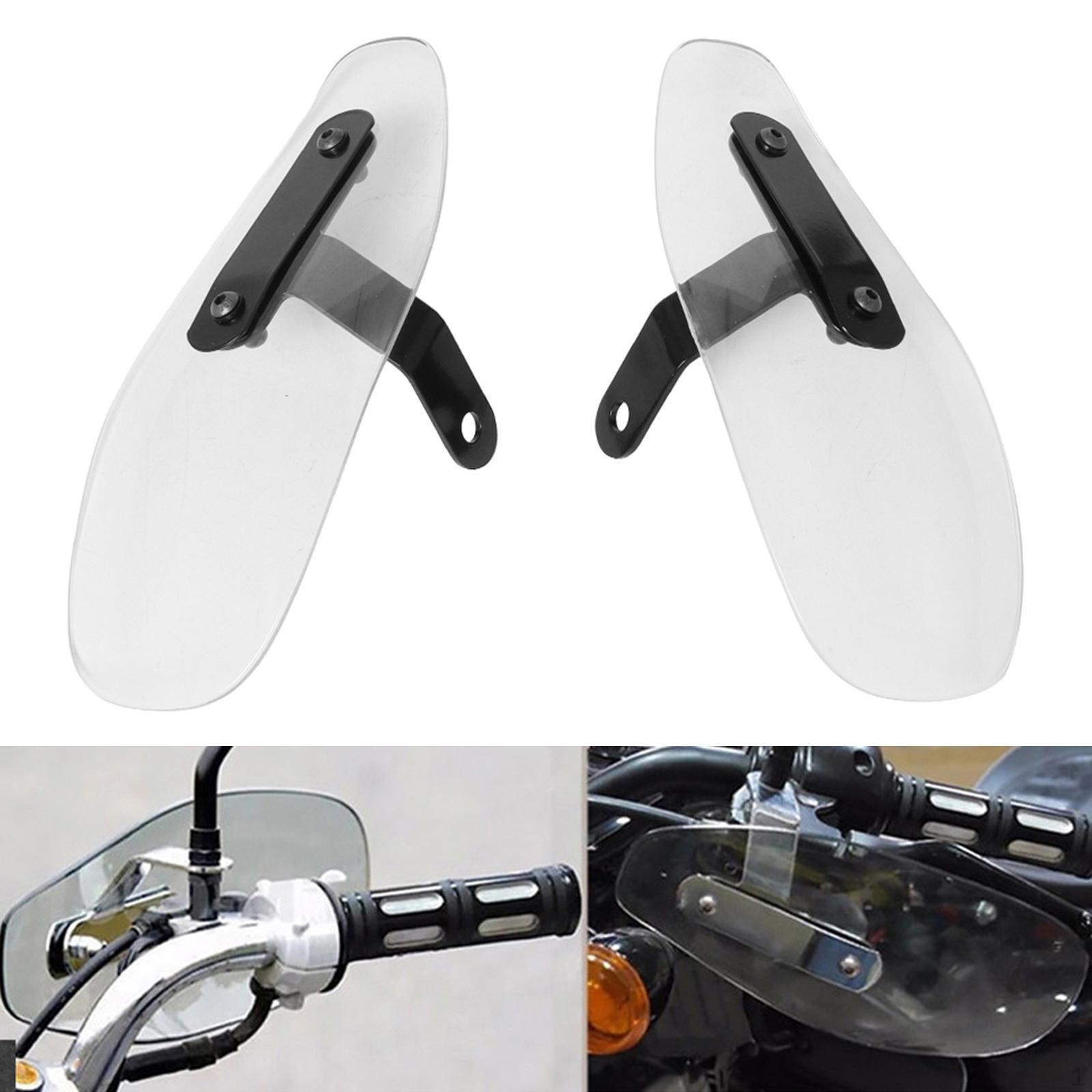 

1 Pair Hand Guard Bracket Falling Handlebars Ornamental Moulding Deflectors Front Left Right White