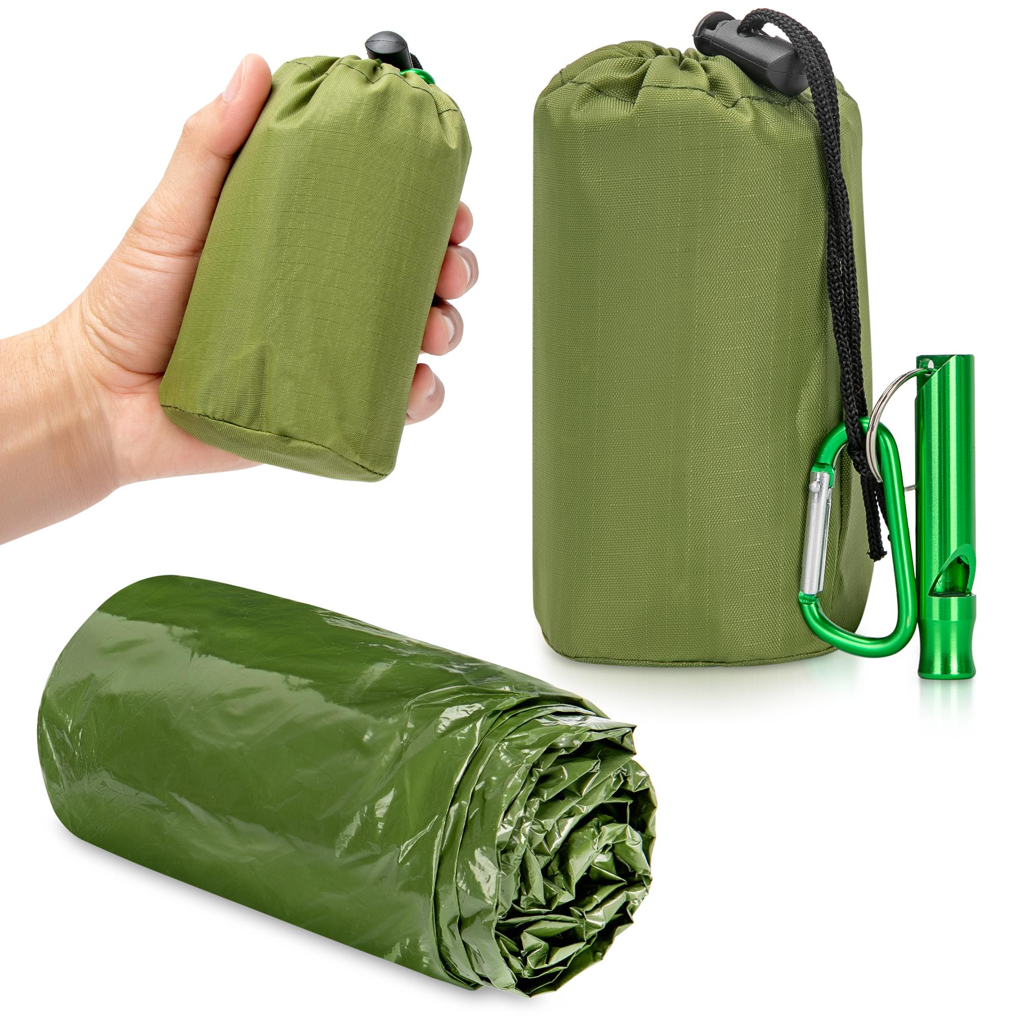 Waterproof Emergency Sleeping Bag Lightweight Survival Sleeping Bags Thermal Bivy Sack for Portable Emergency Blanket Camping