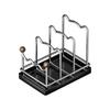 Stainless Steel Kitchen Rack for Plates, Cutting Boards, Pot Lids, and Draining Pans