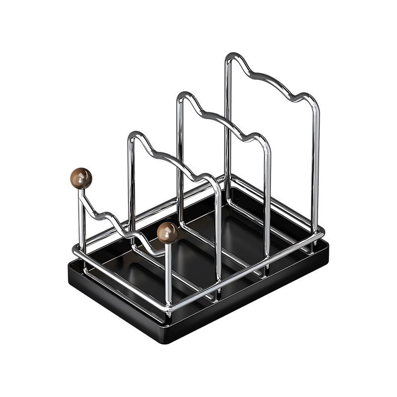 Stainless Steel Kitchen Rack for Plates, Cutting Boards, Pot Lids, and Draining Pans