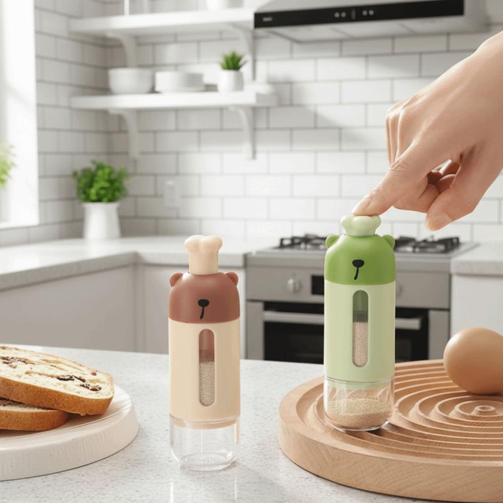 2Pcs Sealed Quantitative Seasoning Bottle Dustproof Spice Container Practical Salt Organizer  BBQ