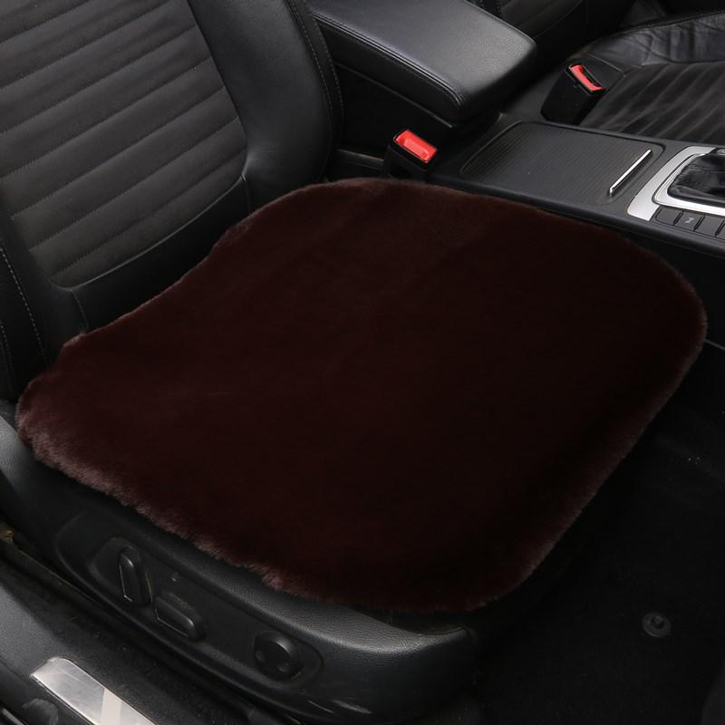 Rabbit Plush Winter Car Seat Cushion - Thick, Warm, No-Backrest, Universal Three-Piece Set