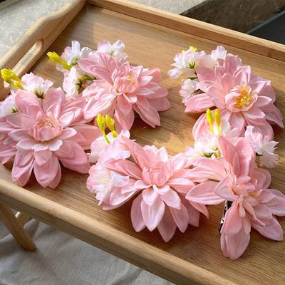 Simulated Flower Hair Clip Hawaiian Flower Decor Side Hair Pin Beach Vacation Photography Women Hair Accessories