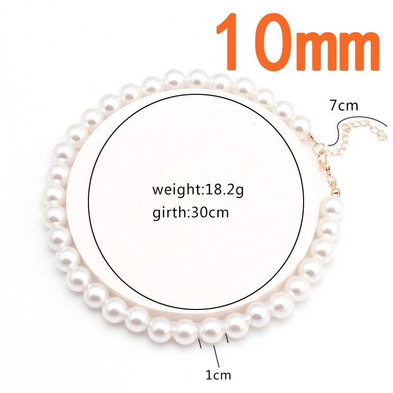 Elegant Big White Imitation Pearl Beads Choker Clavicle Chain Necklace For Women Wedding Jewelry Collar 2021 New