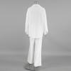 Womens Cotton Linen Blend 2-Piece Set Street Style Loose Casual Long Sleeve Shirt Pants