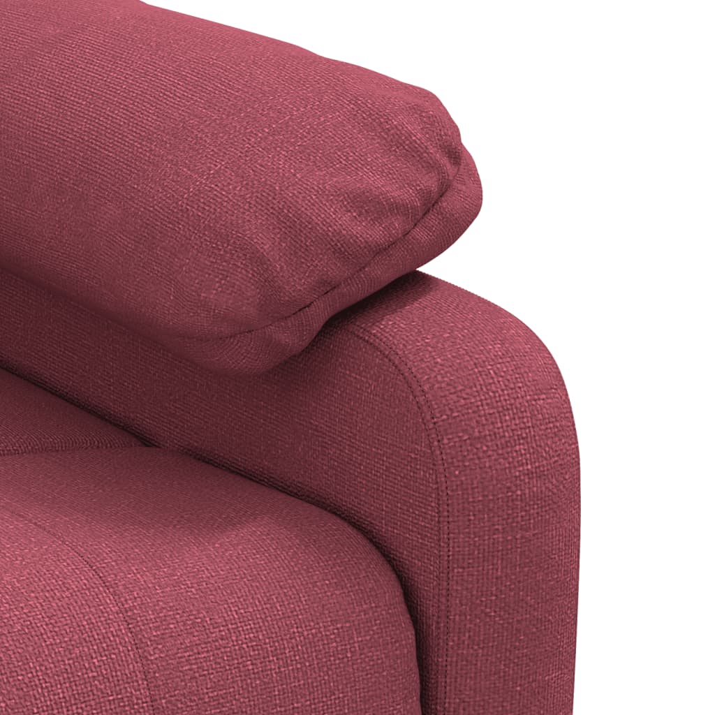 Massage Chair Burgundy Fabric