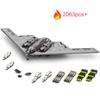 2063pcs NEW B2 Stealth Bomber Professional Building Blocks MOC Kit Military Airplane Desk Decor Christmas Birthday Gifts Toy