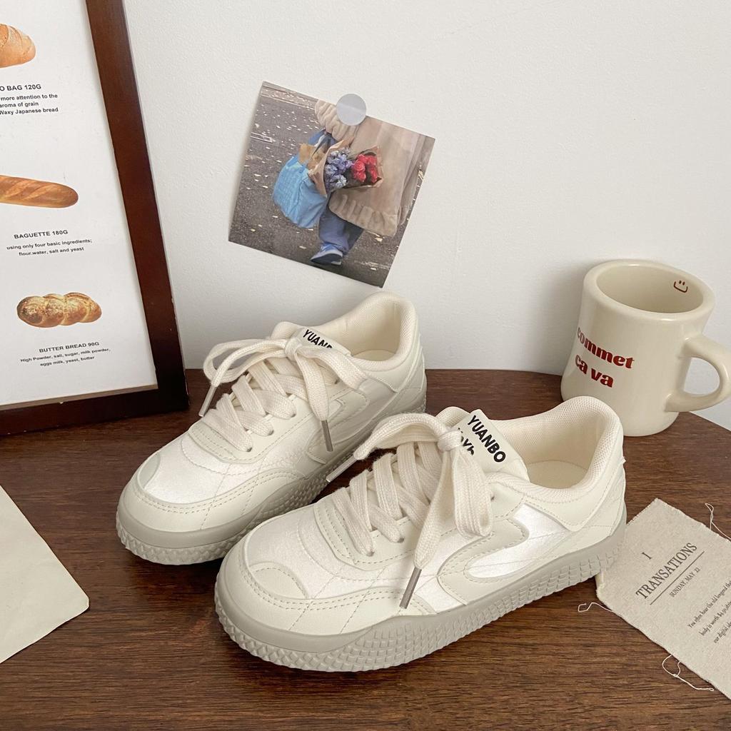 Versatile casual little white shoes women's 2025 new spring and autumn new breathable soft-soled students cute casual board shoes